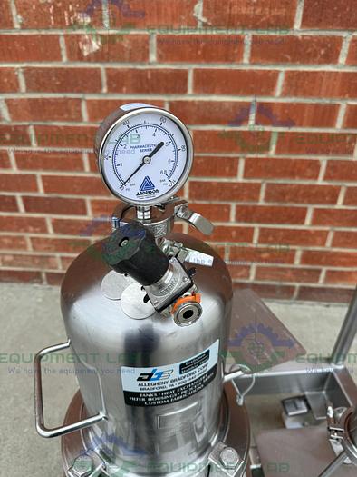 Used Allegheny  Stainless Steel Double Cartridge Filter Housing Skid  8" and 4"