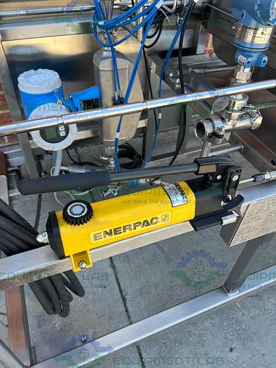 Used Millipore MPODPILOT CP2EA8875 Filter Press Skid w/ E & H Promass P Flowmeter