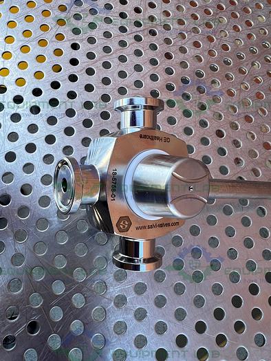 Used GE Healthcare Salvi DN6 1187 4-way 316 Valve 18-5758-01 w/ 1/2" Sanitary Fitting