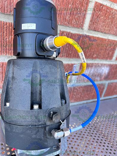 Used ITT Pure-Flo A216 Diaphragm Stainless Steel Valve 1.5" w/ ASCO Valve Positioner