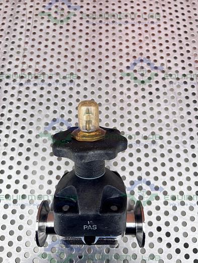 Used ITT Pure Flo 1-316L-RA15MAX-CWP150 Diaphragm Valve w/ 1" Sanitary Fitting