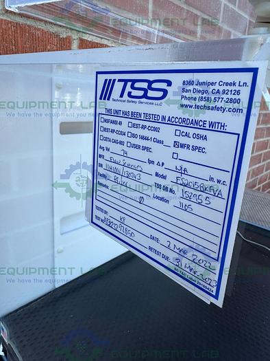 Used Flow Sciences FS2015 BKFVA 3 Ft Top Mount Vented Balance Safety Enclosure