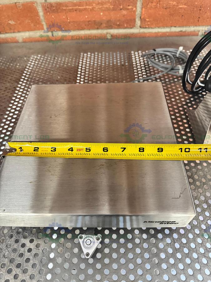 Used Minebea Intec CAPS1U-20CC-LU Stainless Steel Scale 10x10 w/ MIS2UR-V2, 30 LBS CAPS1U-20CC-LU Stainless Steel Scale 10x10 w/ MIS2UR-V2, 30 LBS