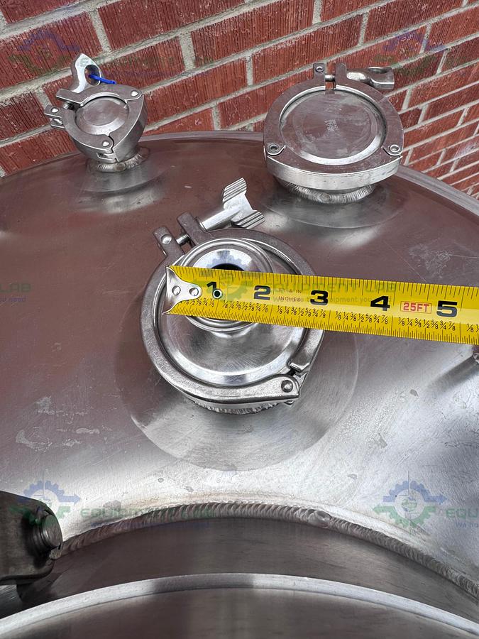 Used Feldmeier 1000 Liter SS Jacketed Reactor 50 FV PSI w/ VFD, 0.5 HP Bottom Mixer