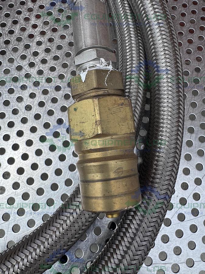 Used Unbranded Stainless Steel Braided Hose 130" w/ Quick Connect Fitting