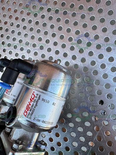 Used Lot of 3 - Gemu 9650 8Z 20T1 4-Way Diaphragm Valve w/ 1/2" Sanitary Fitting