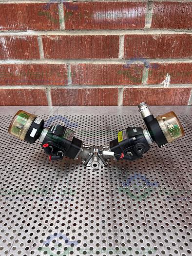 Used 2 ITT Advantage  3 Way Stainless Steel Diaphragm Valves w/ Valve Positioner