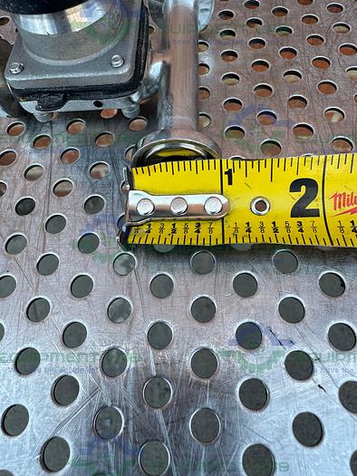 Used ITT Pure Flo 3- Way 316L Diaphragm Valve w/ 1/4" to 1/2" Sanitary Fitting