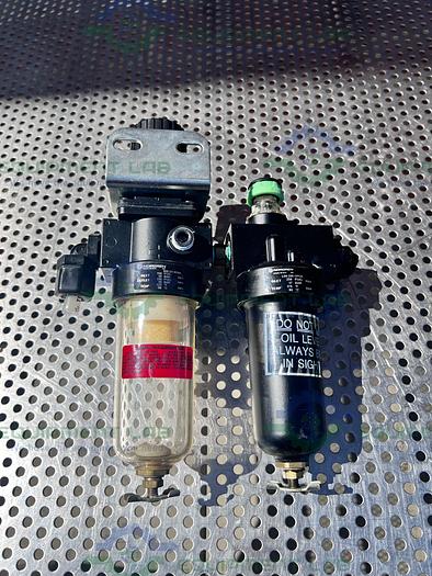 Used Norgren  B08-221-M3MA Regulator  w/ Norgren L08-200-OPDA Pneumatic Lubricator