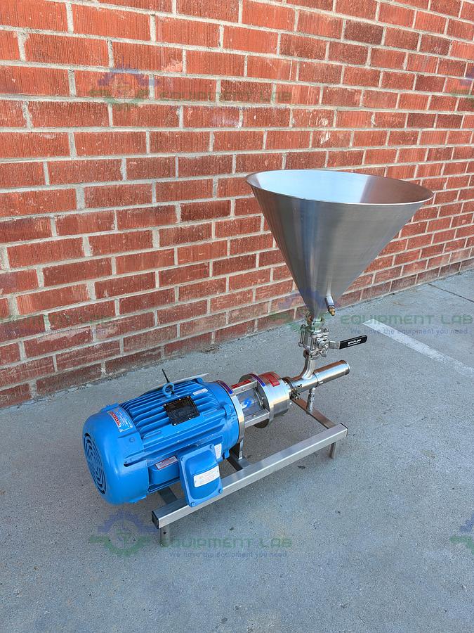 Used Silverson FMX25 High Shear Powder to Liquid Mixer 7.5 HP Motor w/ Powder Hopper