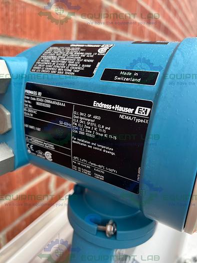 Used Endress + Hauser Promass 83 Mass FlowMeter w/ 1" Sanitary Fitting, Cart