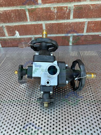 Used 4 ITT Pure-Flo Stainless Steel Diaphragm Valves w/ 1.5" to 1/2" Sanitary Fitting