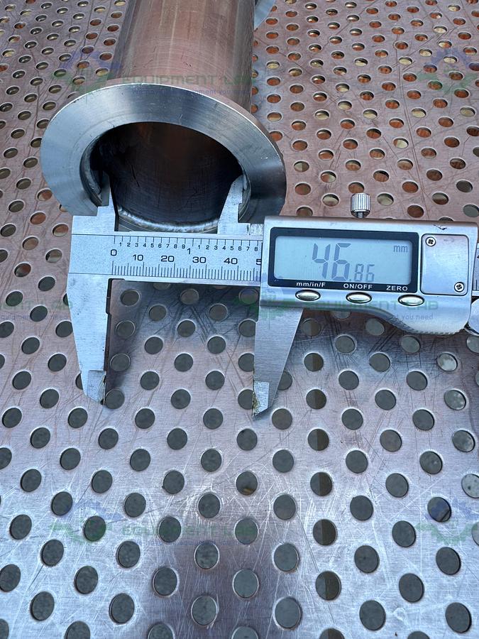 Used Stainless Steel KF 40 Nipple Vacuum Fitting 5.5" Length