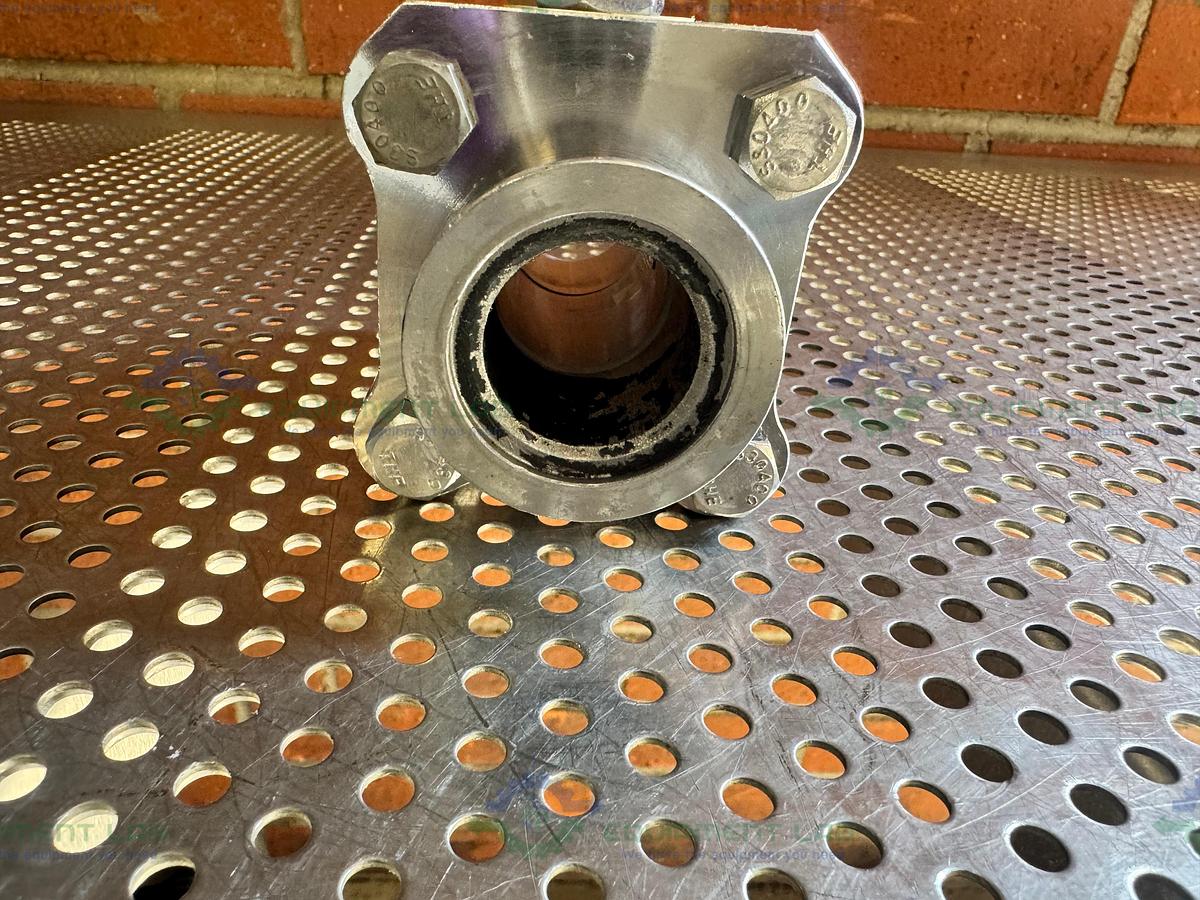 Used A&N Corporation Stainless Steel Ball Valve w/ KF40 Vacuum Fitting