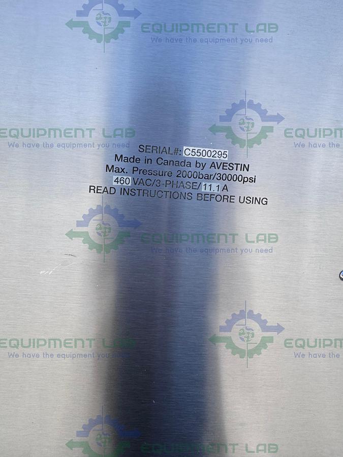 Used Avestin EmulsiFlex C55 High Pressure Homogenizer Emulsifier 2000 bar