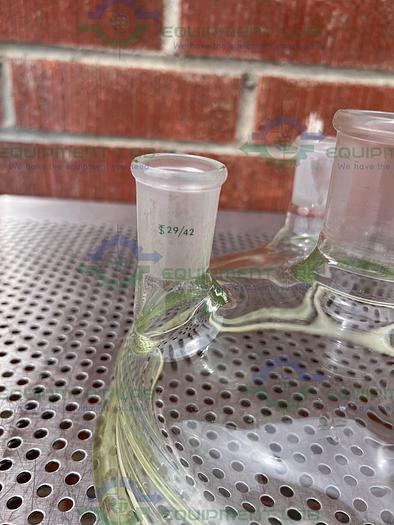 Used Chemglass  Reaction Vessel 5 Neck Lid 200MM, 45/50, 29/42 , 24/40 Joints