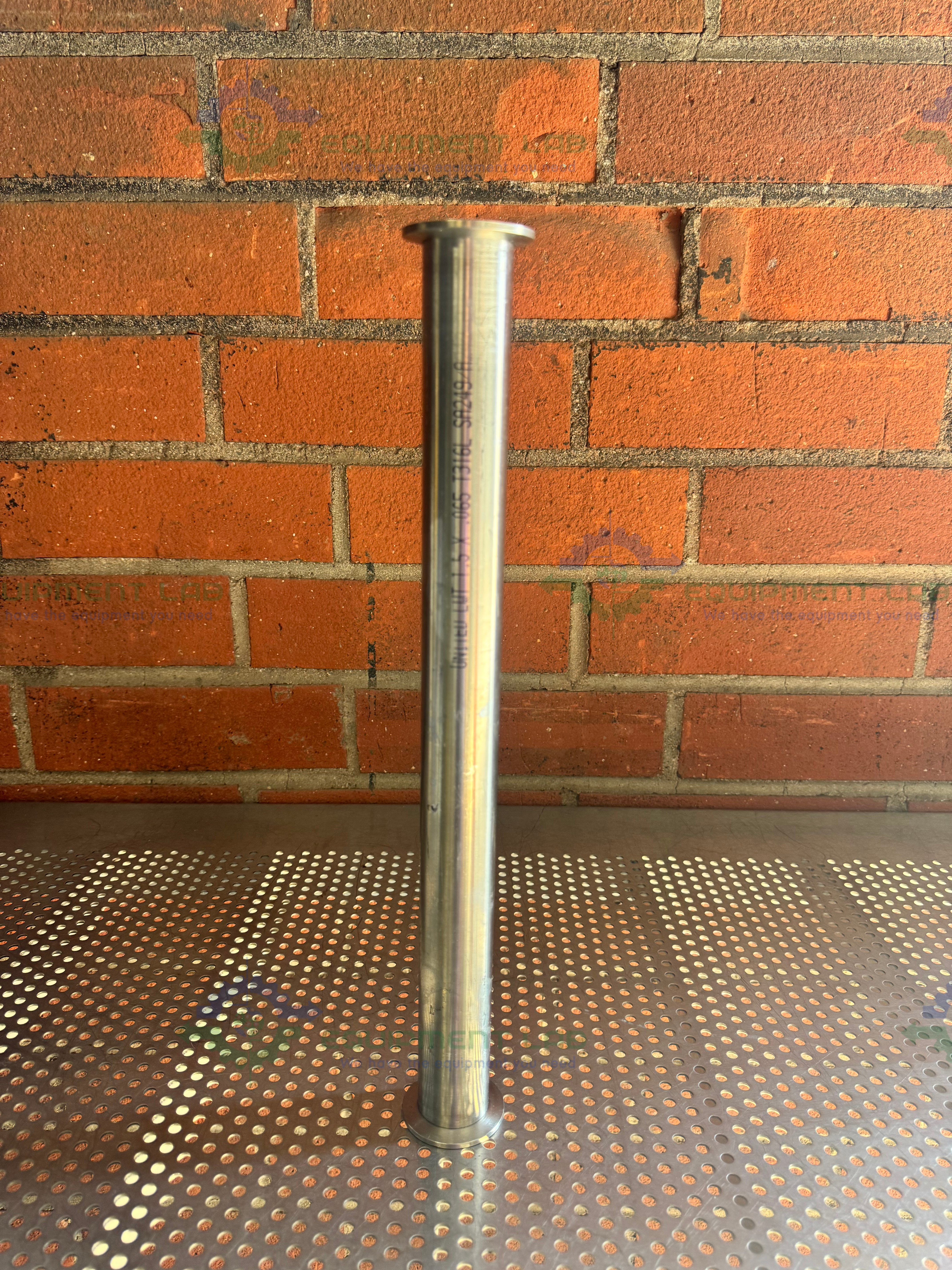 Used Stainless Steel KF 40 Nipple Vacuum Fitting 17" Length