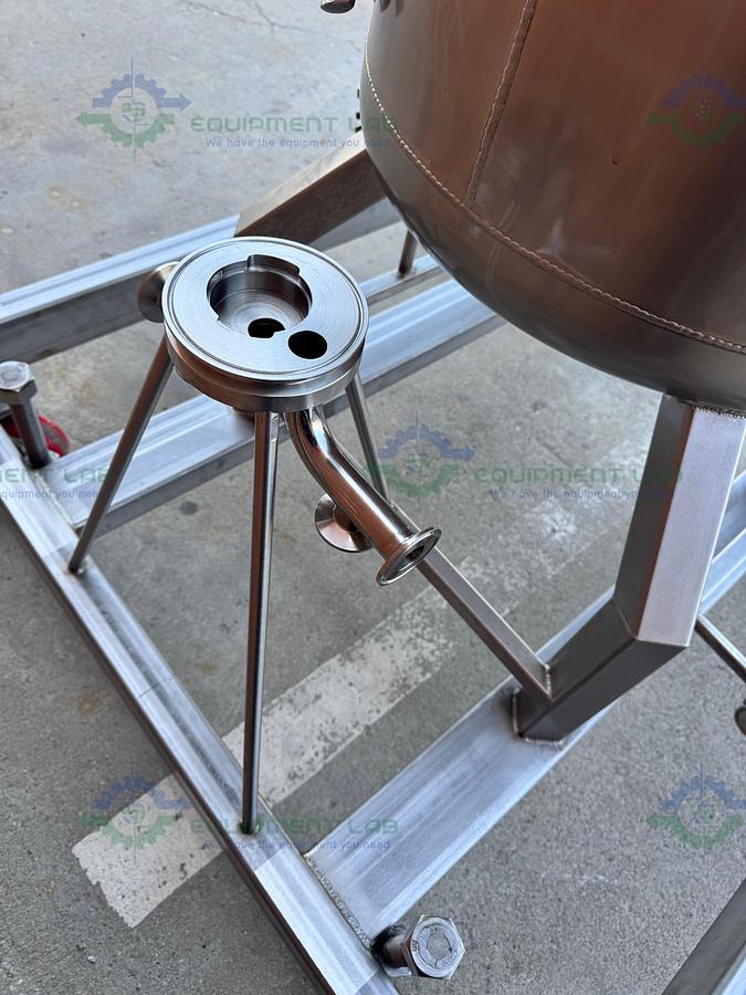 Used Unknown Brand 300 Liter Mixing Tank w/ Lenze 3 Phase Motor, Impeller