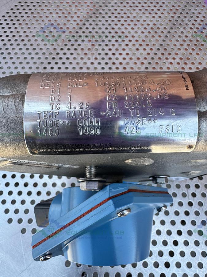 Used Micro Motion Elite CMF010N324NRAUEZZZ Flow Sensor w/ 3/8" NPT Fitting