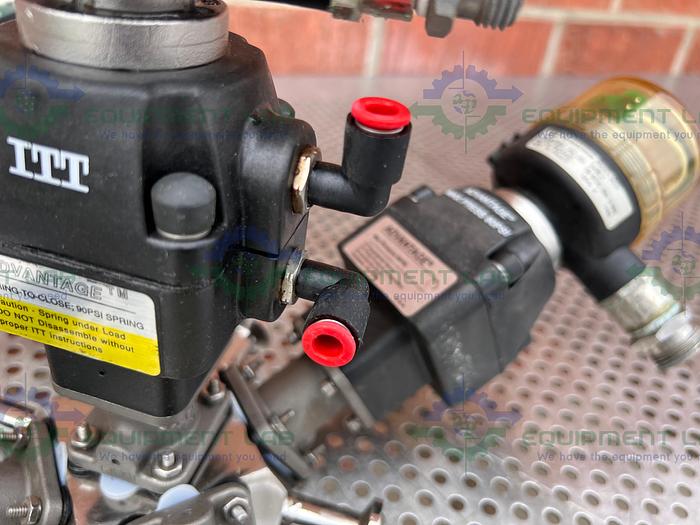 Used 5 ITT Advantage  Stainless Steel Diaphragm Valves w/ Valve Positioner