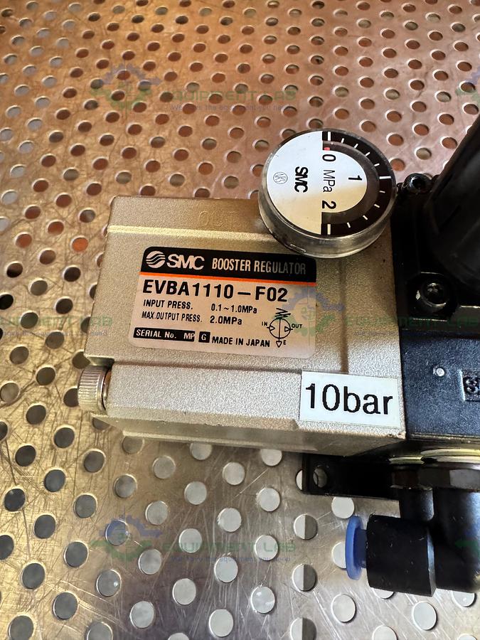 Used SMC EVBA1110-F02  Pneumatic Booster Regulator / Booster Cylinder  0.1-1.0 MPa