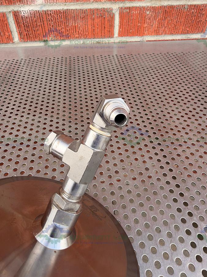 Used HFS EXA-LID-6-NPT0102 Stainless Steel Spray Ball w/ 6" Sanitary Fitting