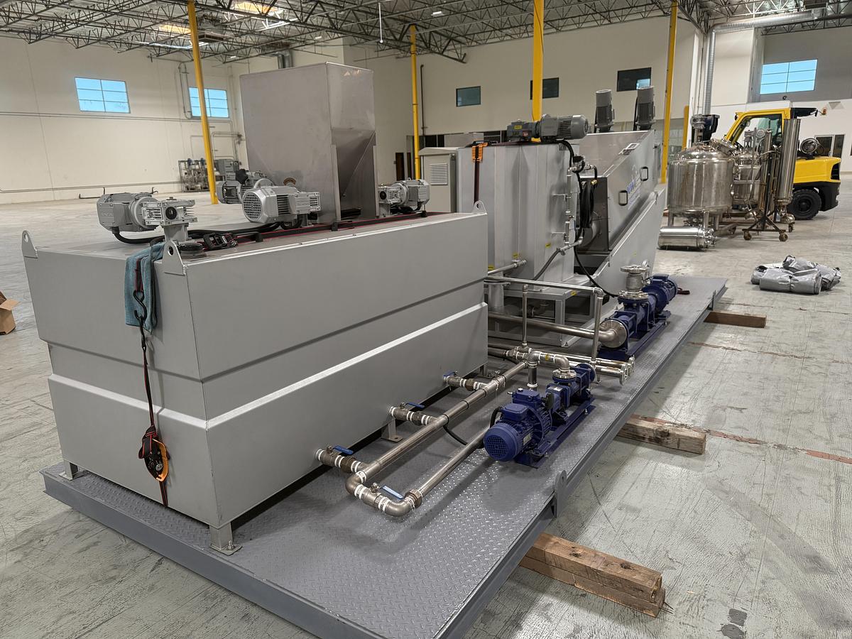 NWI JX302 Volute Press Sludge Dewatering System w/  Polymer  Dosing Unit MFG 26