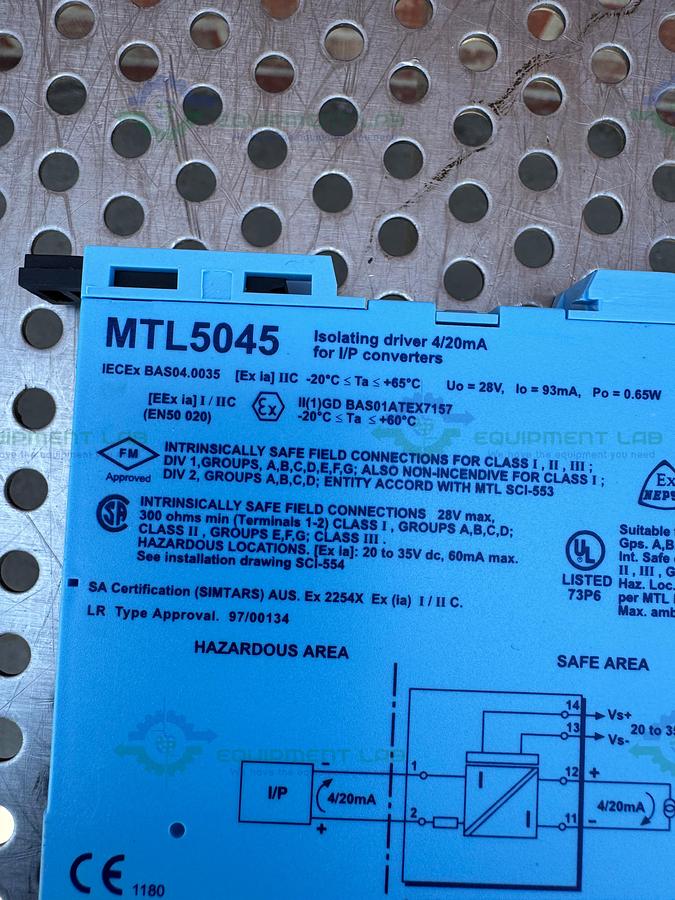 Used Lot of 2 - Measurement Technology MTL5045 Isolating Driver for I/P Converters