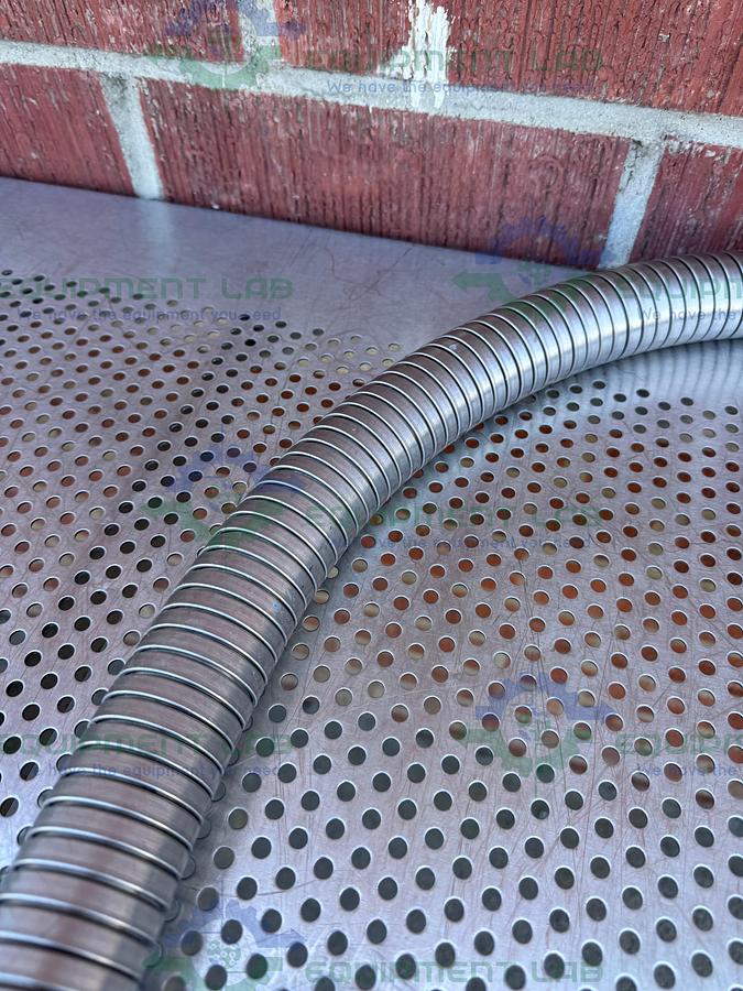 Used Williams-Carver  83" SS Reinforced Flexible Silicon Hose w/ 1" Sanitary Fittings