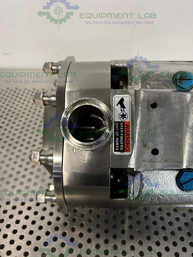 Used Waukesha Cherry Burrell  0187UL Rotary Lobe Pump w/ Stainless 1.5 HP Motor