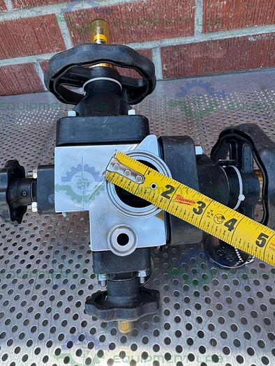 Used 4 ITT Pure Flo Stainless Steel Diaphragm Valve w/ 1/2" - 1 1/2 Sanitary Fittings