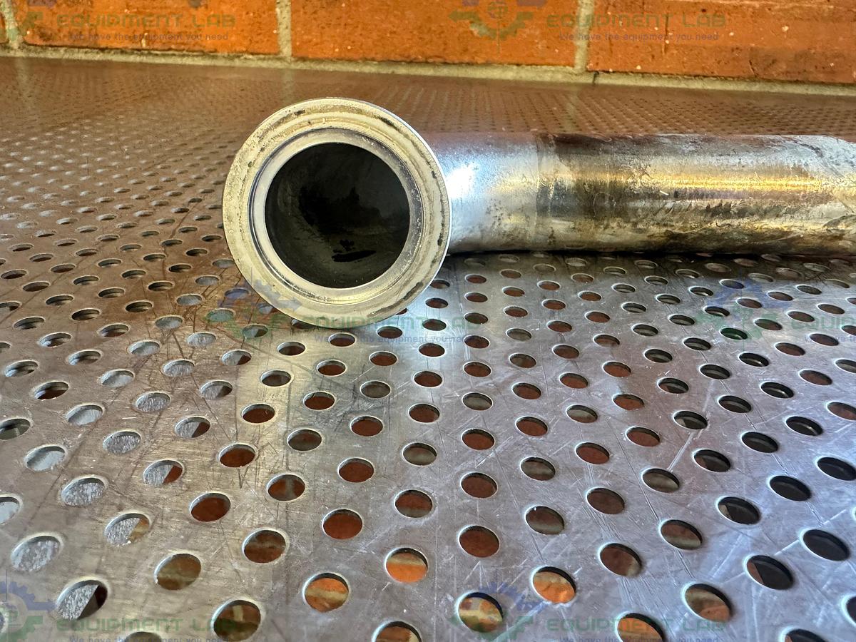 Used Stainless Steel KF40 Vacuum Bellow with 90 Degree Elbow