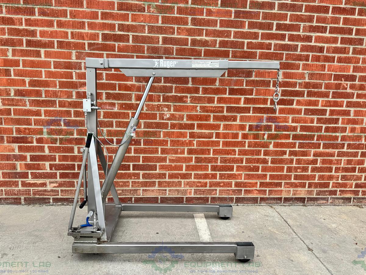 Used Ruger HP1000 SS Portable Floor Crane 1000 LBS Capacity Overall Width 31.5"
