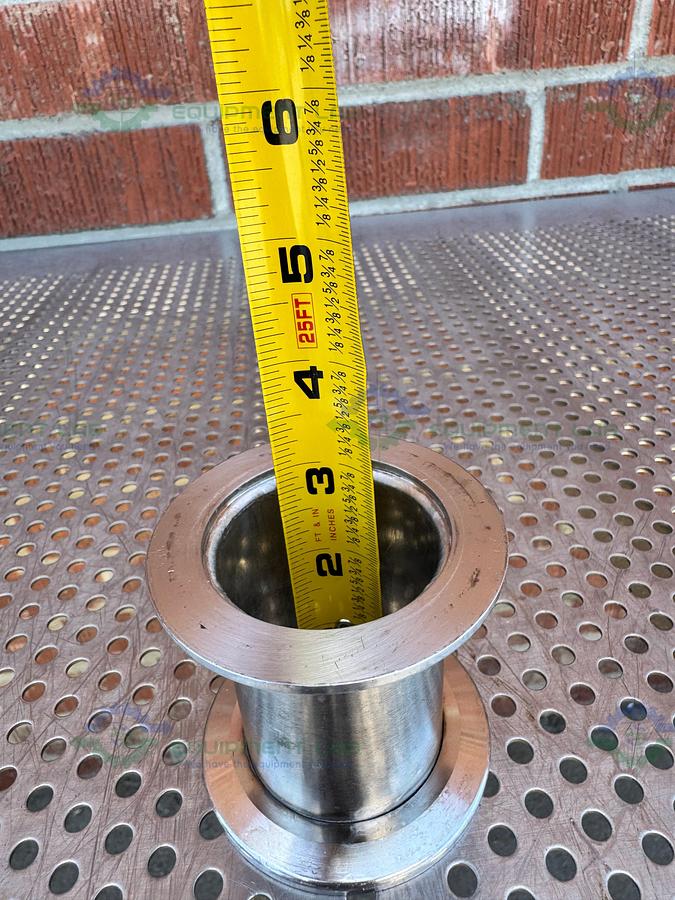 Used Stainless Steel KF 40 Nipple Vacuum Fitting 3" Length