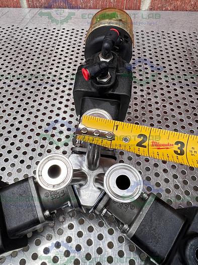 Used 3 ITT Advantage 4 Way Stainless Steel Diaphragm Valves w/ Valve Positioner