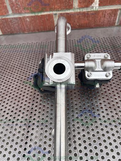 Used ITT Pure Flo  1-316L-RA20MAX 5 -Way Diaphragm Valve w/ 1", 3/4"  Sanitary Fitting