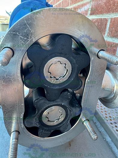 Used Tri Clover PRRED3 Rotary Lobe Pump w/ 1 HP Motor, 1" Sanitary Fitting
