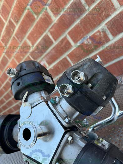 Used 5 ITT Pure Flo Advantage Stainless Steel Diaphragm Valve w/ 1" Sanitary Fitting