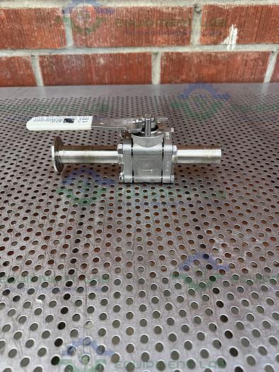 Used SVF -F. C. I. SB76666ATETO Ball Valve 1500 PSI w/ 1" Sanitary Fitting to Pipe