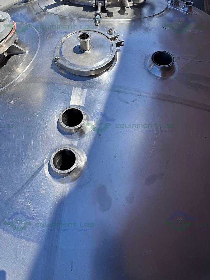 Used Paul Mueller 4500 Liter SS Jacketed Reactor w/ Agitator 25 PSI FV &138 PSI