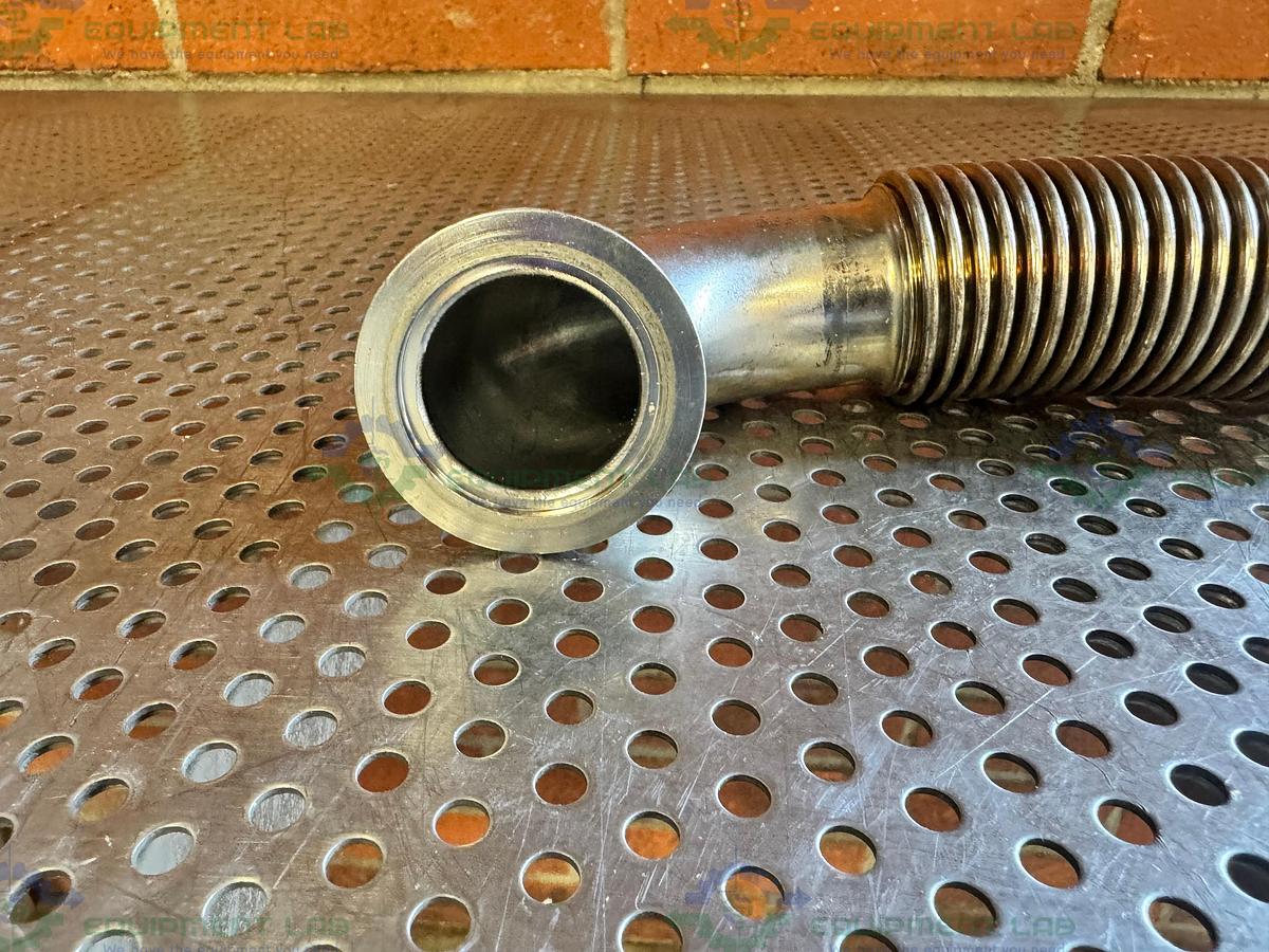 Used Stainless Steel KF40 Vacuum Bellow 90 Degree Elbow