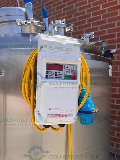 Used ITT  1000 Liter Stainless Steel Jacketed Reactor 60 PSI w/ Bottom Mag Mixer