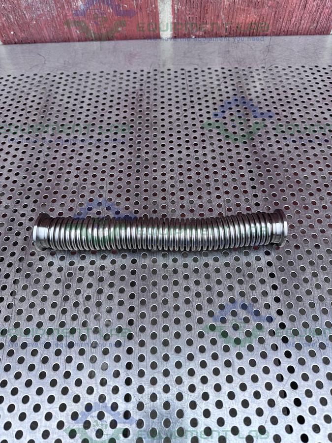 Used Stainless Steel Bellows Flexible Vacuum Hose 10" w/ KF 25 Fitting