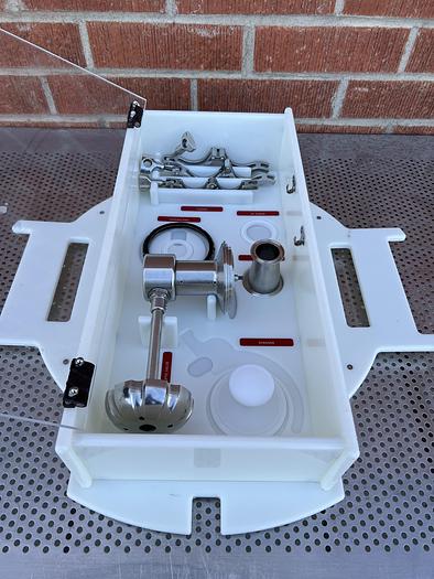 Used Ross M 40 Stainless Steel Single Shaft Mixer w/ Two 40 Gallon Tanks