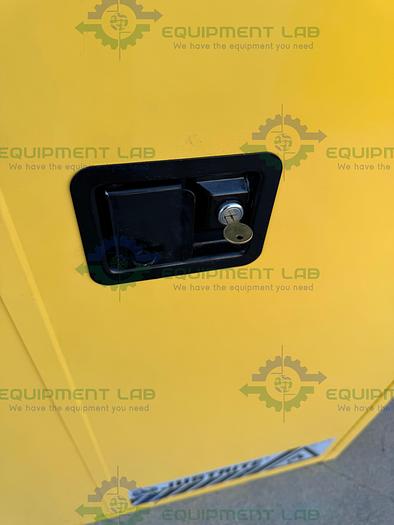 Used JustRite 45 Gallon Flammable Liquid Storage Cabinet w/ Soft Close Doors, Key