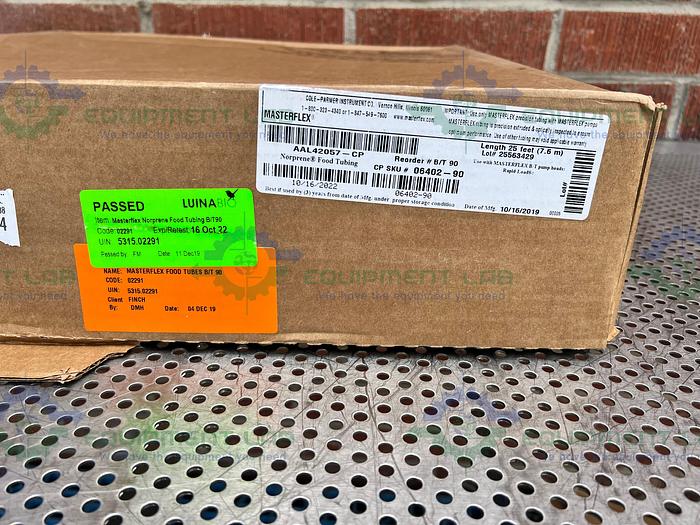 Used Masterflex B/T 90 AAL42057-CP Norprene Food Tubing 25 Ft, 32mm