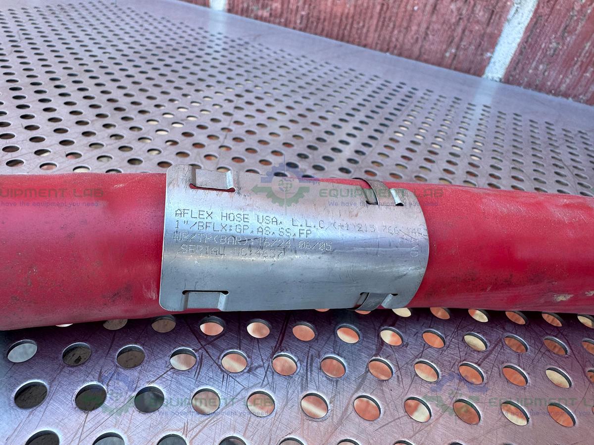 Used BioFlex RC 185" Aflex Hose w/ 1" Sanitary Fitting 1" Sanitary Fitting to NPT