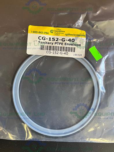 Chemglass  CG-152-G-40 Sanitary Gasket, 4", PTFE/Elastomer Core