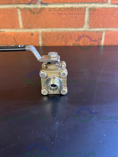 Used Swagelok  Stainless Steel Ball Valve  w/ 3/4" Threaded Fitting