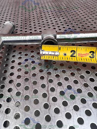 Used ITT Pure Flo .75-316L-SFV5 4 -Way Diaphragm Valve w/ 3/4" Sanitary Fitting